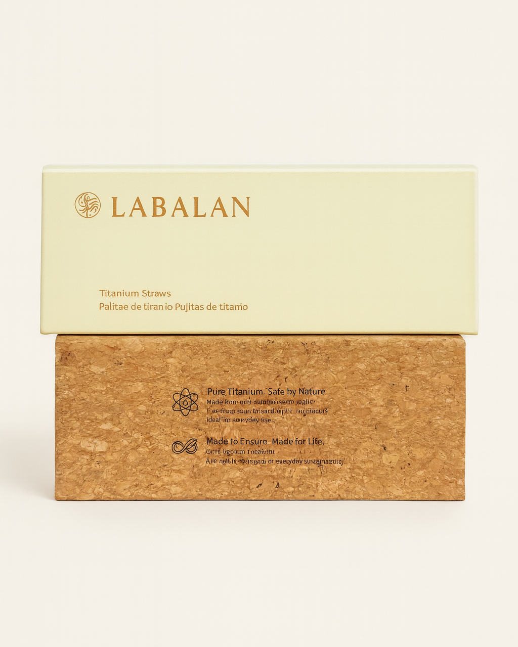 Labalan product packaging with beige top and brown bottom on a white background