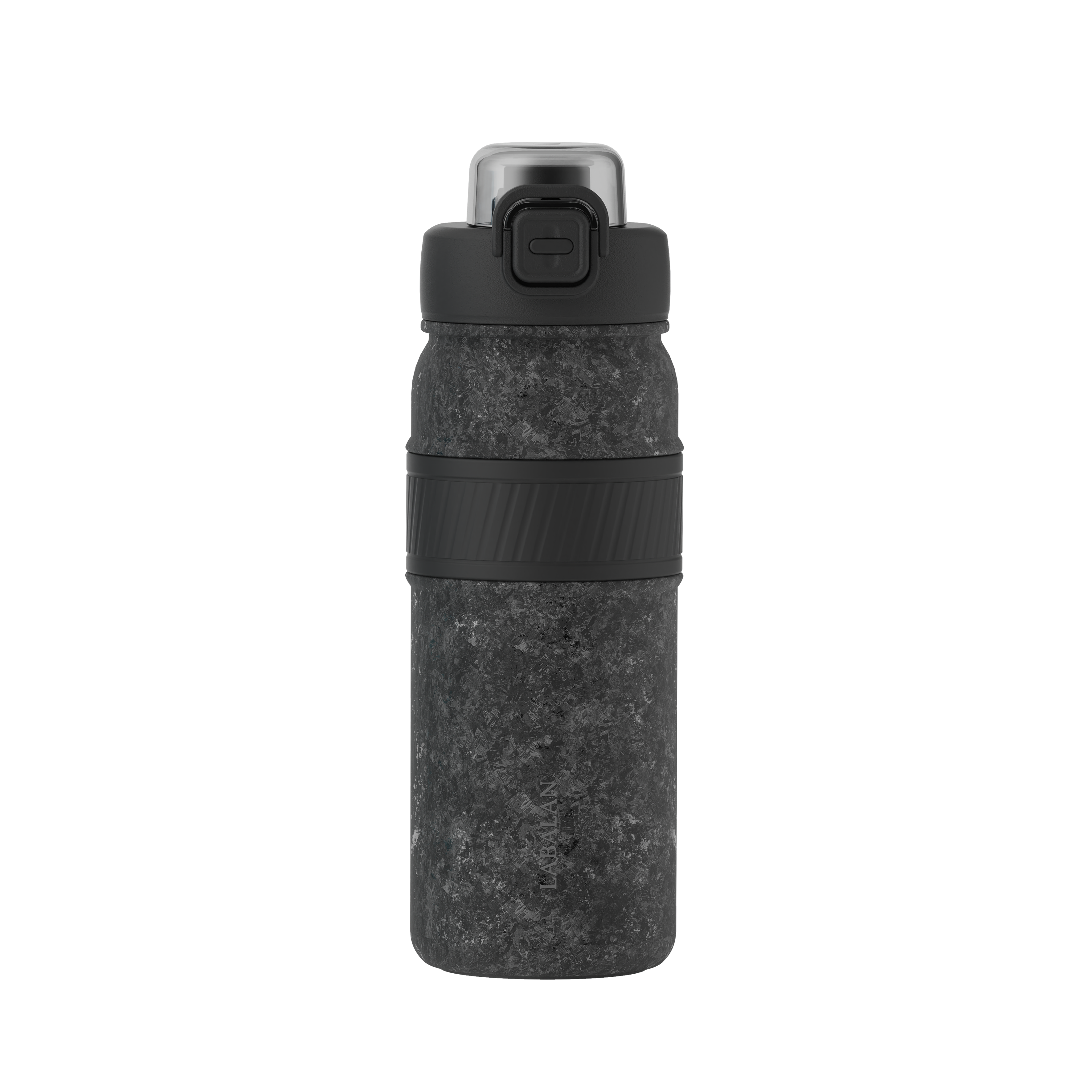 LABALAN Titanium Sport Water Bottle in Black on white background