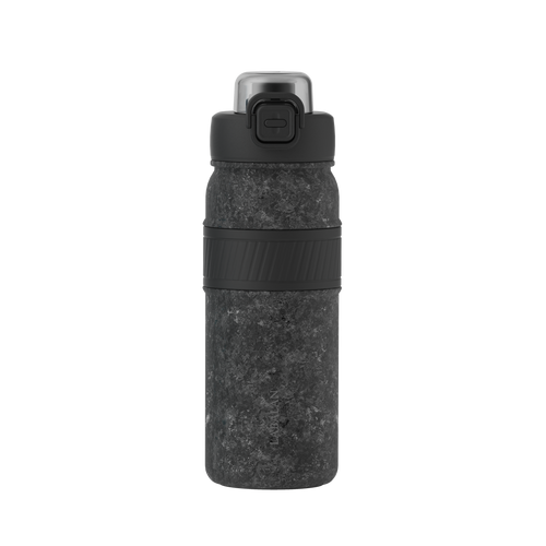 LABALAN Titanium Sport Water Bottle in Black on white background