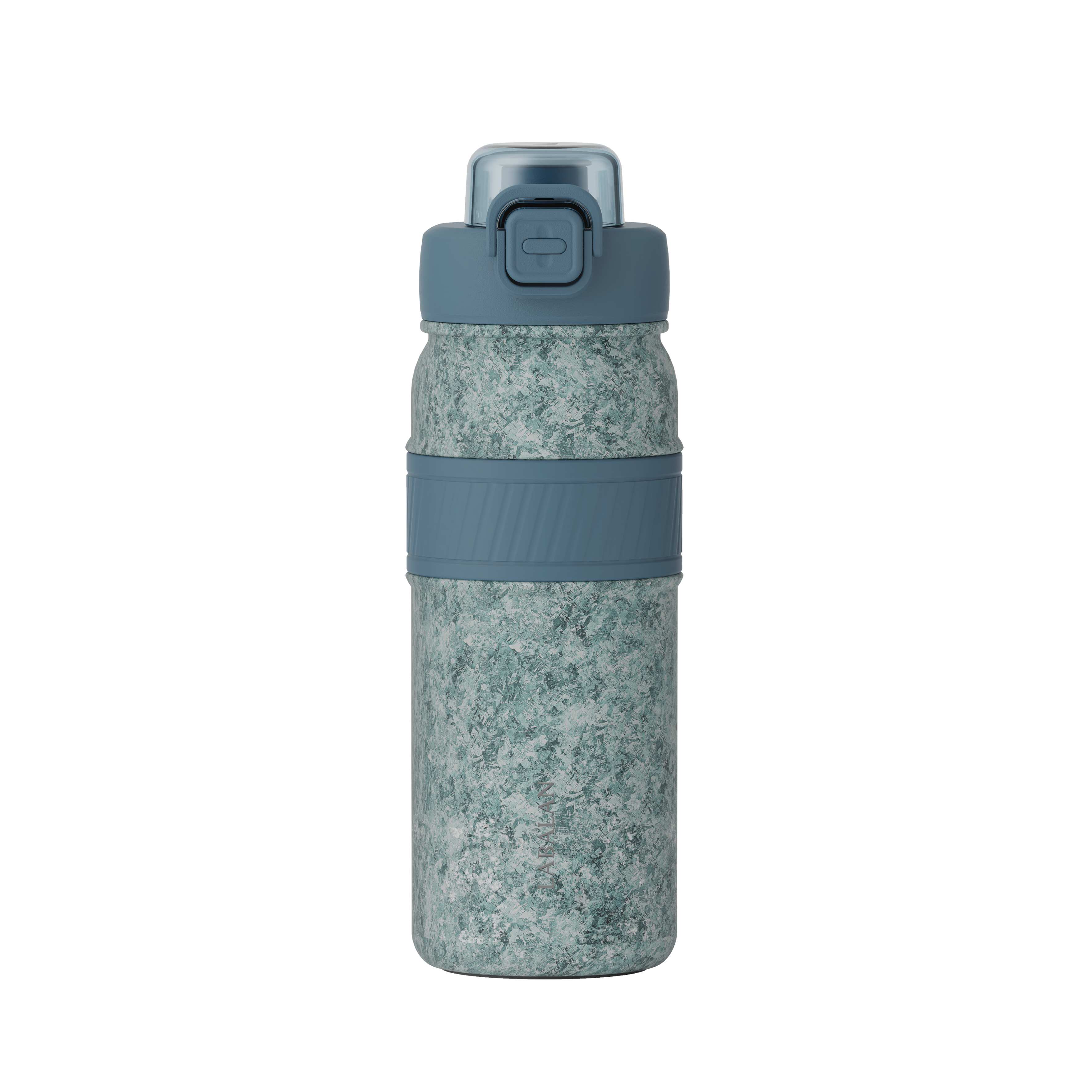 LABALAN Titanium Sport Water Bottle in Blue on white background