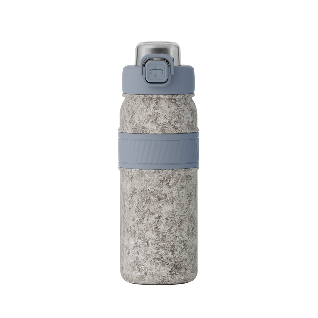 LABALAN Titanium Sport Water Bottle in Silver on white background