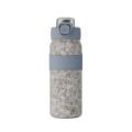 LABALAN Titanium Sport Water Bottle in Silver on white background