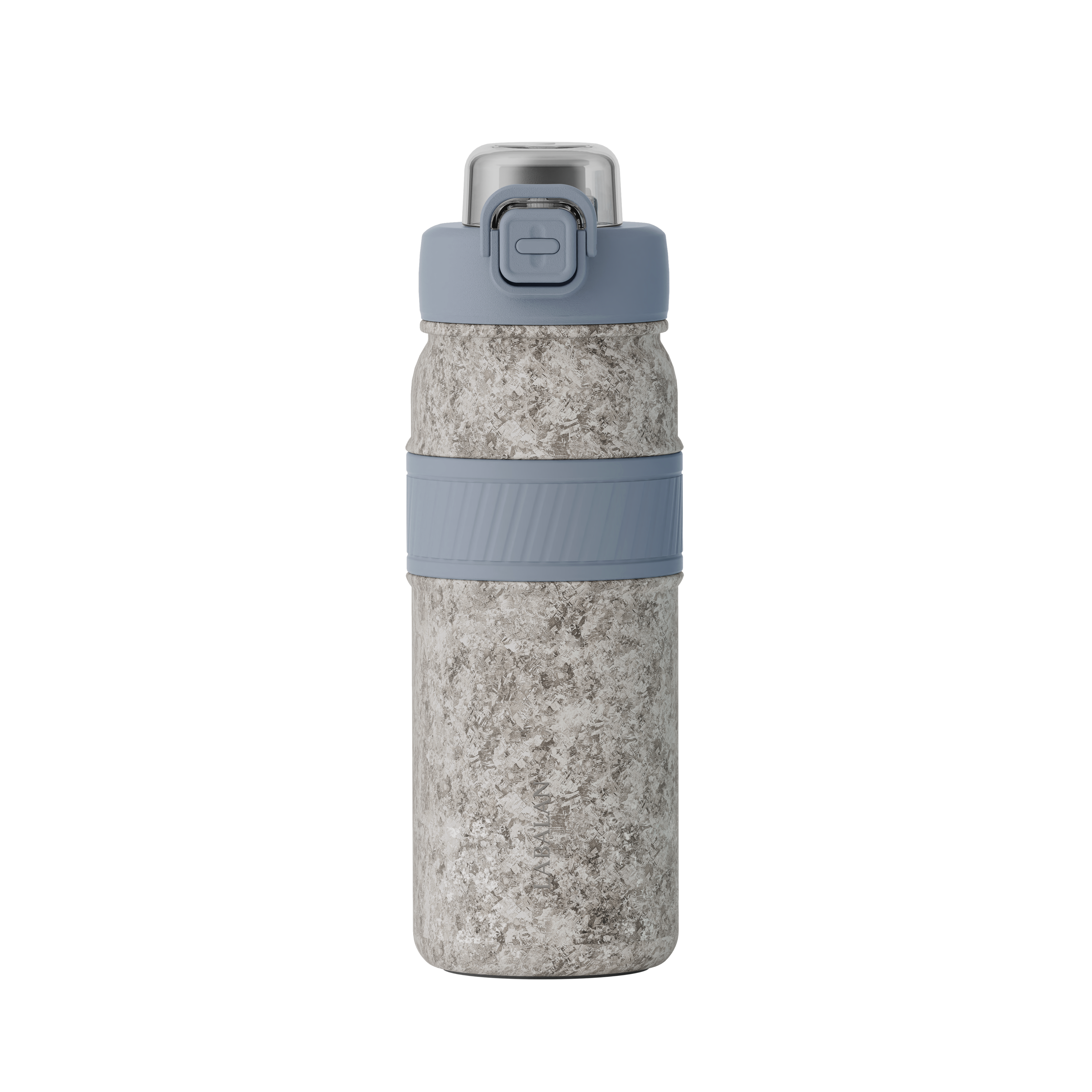 LABALAN Titanium Sport Water Bottle in Silver on white background
