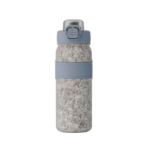LABALAN Titanium Sport Water Bottle in Silver on white background